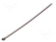 Rope; acid resistant steel A4; Ørope: 3mm; L: 50m; 159kg KRAFTBERG
