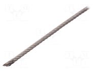 Rope; acid resistant steel A4; Ørope: 4mm; L: 10m; 283kg KRAFTBERG