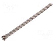 Rope; acid resistant steel A4; Ørope: 6mm; L: 50m; 638kg KRAFTBERG