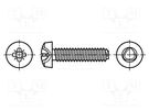 Screw; 2.5x6; Head: cheese head; Pozidriv; PZ1; A2 stainless steel BOSSARD