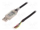 Module: cable integrated; RS485,USB; lead; 5m; USB A FTDI