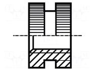 Threaded insert; brass; without coating; M5; BN 1036; L: 5mm BOSSARD