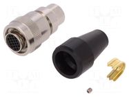 Connector: circular; plug; HR22; female; PIN: 20; w/o contacts; 2A HIROSE