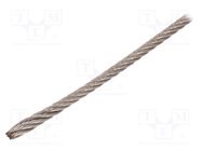Rope; acid resistant steel A4; Ørope: 5mm; L: 50m; Rope plexus: 7x7 KRAFTBERG