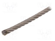 Rope; acid resistant steel A4; Ørope: 6mm; L: 50m; Rope plexus: 7x7 KRAFTBERG