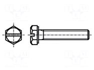 Screw; M5x16; 0.8; Head: hexagonal; slotted; 1.2mm; steel; zinc BOSSARD