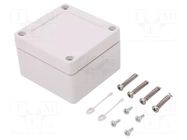 Enclosure: multipurpose; X: 82mm; Y: 84mm; Z: 55mm; TG PC; grey; IK08 SPELSBERG