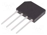 Bridge rectifier: single-phase; Urmax: 100V; If: 2A; Ifsm: 65A; flat DIODES INCORPORATED