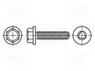 Screw; 4x25; Head: hexagonal; none; 7mm; hardened steel; zinc BOSSARD