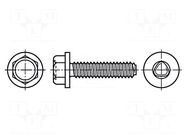 Screw; 4x8; Head: hexagonal; none; 7mm; hardened steel; zinc BOSSARD