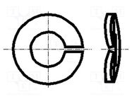 Washer; wave,spring; M8; D=14.8mm; h=2.45mm; spring steel; BN 771 BOSSARD