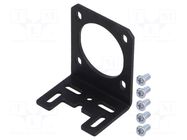 Bracket; black; bracket,mounting screws; aluminum; 1pcs; NEMA 14 POLOLU