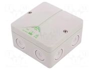 Enclosure: junction box; X: 93mm; Y: 93mm; Z: 55mm; polystyrene; IP65 SPELSBERG