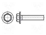 Screw; with flange; M6x16; 1; Head: hexagonal; steel; zinc BOSSARD