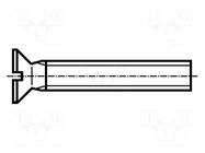 Screw; M2x8; 0.4; Head: countersunk; slotted; 0.5mm; steel; zinc BOSSARD