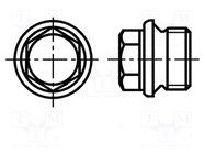 Hexagon head screw plug; M12; 1.5; acid resistant steel A4; 13mm BOSSARD