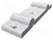 Hinge; Width: 119mm; technopolymer PA; black; H: 36mm; for profiles ELESA+GANTER