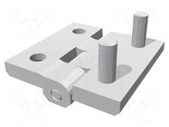 Hinge; Width: 40mm; technopolymer PA; black; H: 40mm; Ext.thread: M5 ELESA+GANTER