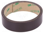 Tape: magnetic; W: 19mm; L: 1m; Thk: 0.84mm; acrylic; brown; -40÷71°C 3M