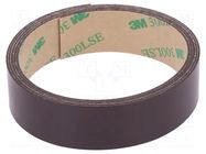 Tape: magnetic; W: 19mm; L: 1m; Thk: 0.84mm; acrylic; brown; -40÷71°C 3M