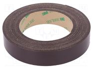 Tape: magnetic; W: 19mm; L: 5m; Thk: 0.84mm; acrylic; brown; -40÷71°C 3M