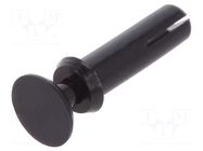 Rivet; polyamide; L.rivet: 8.5mm; black; dismountable,push-in DREMEC