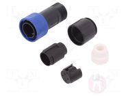 Connector: circular; plug; male; PIN: 4; w/o contacts; UL94V-0 BULGIN