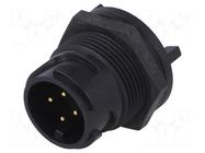 Connector: circular; socket; male; PIN: 4; Buccaneer 4000; THT; 5A BULGIN