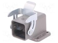 Enclosure for connectors: HDC; size 3A; Han® A; with latch HARTING