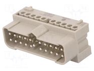 Connector: HDC; contact insert; male; 16A; 500V; Han-Eco® Modular HARTING