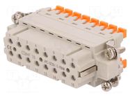 Connector: HDC; contact insert; female; CSAH; PIN: 16; 16A; 600V ILME