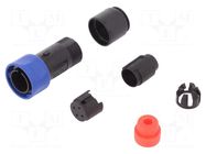 Connector: circular; plug; male; PIN: 4; w/o contacts; for cable BULGIN