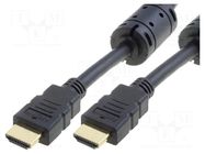 Cable; HDMI plug,both sides; PVC; Len: 3m; black; HDMI 1.4; 30AWG VCOM