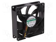 Fan: DC; axial; 12VDC; 92x92x25mm; 87.04m3/h; 34dBA; Vapo; 3000rpm SUNON