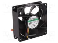 Fan: DC; axial; 12VDC; 80x80x25mm; 69.29m3/h; 33dBA; Vapo; 3200rpm SUNON