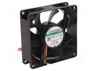 Fan: DC; axial; 12VDC; 80x80x25mm; 69.29m3/h; 33dBA; Vapo; 3200rpm SUNON