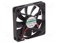 Fan: DC; axial; 12VDC; 60x60x10mm; 24.17m3/h; 25dBA; Vapo; 3500rpm SUNON