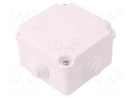Enclosure: junction box; X: 88mm; Y: 88mm; Z: 60mm; wall mount; IP55 ELEKTRO-PLAST NASIELSK