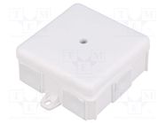 Enclosure: junction box; X: 86mm; Y: 86mm; Z: 39mm; wall mount; IP55 ELEKTRO-PLAST NASIELSK