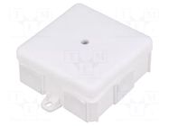 Enclosure: junction box; X: 86mm; Y: 86mm; Z: 39mm; wall mount; IP55 ELEKTRO-PLAST NASIELSK