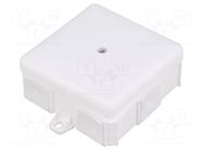 Enclosure: junction box; X: 86mm; Y: 86mm; Z: 39mm; wall mount; IP55 ELEKTRO-PLAST NASIELSK