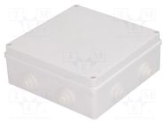 Enclosure: junction box; X: 196mm; Y: 196mm; Z: 78mm; wall mount ELEKTRO-PLAST NASIELSK