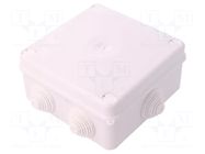 Enclosure: junction box; X: 133mm; Y: 133mm; Z: 64mm; wall mount ELEKTRO-PLAST NASIELSK