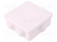 Enclosure: junction box; X: 110mm; Y: 110mm; Z: 50mm; wall mount ELEKTRO-PLAST NASIELSK