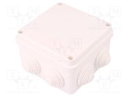 Enclosure: junction box; X: 110mm; Y: 110mm; Z: 67mm; wall mount ELEKTRO-PLAST NASIELSK