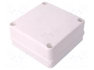 Enclosure: junction box; X: 135mm; Y: 135mm; Z: 62mm; IP55; white ELEKTRO-PLAST NASIELSK