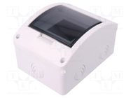 Enclosure: for modular components; IP40; white; No.of mod: 5; 400V ELEKTRO-PLAST NASIELSK