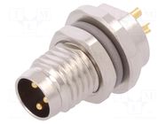 Connector: M8; male; PIN: 3; 60V; IP67; straight; unshielded; socket TE Connectivity
