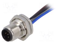 Connector: M12; socket; PIN: 5; male; 60V; straight; IP67; cables TE Connectivity