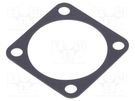 Socket gasket; flange (4 holes); 97,MS/DS; size 22 AMPHENOL